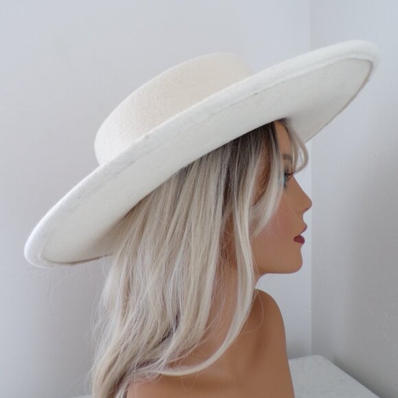 Western Buckle Belted Wool Boater Hat, Adjustable Country Concert Event Wedding main image 8